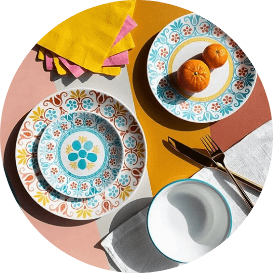 סט צלחות 12 חלקים, Artemis מבית Corning Corelle תוצרת ארצות הברית