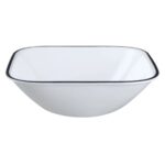 בול למרק מרובע 650 מ”ל פס שחור  מבית Corning Corelle תוצרת ארצות הברית