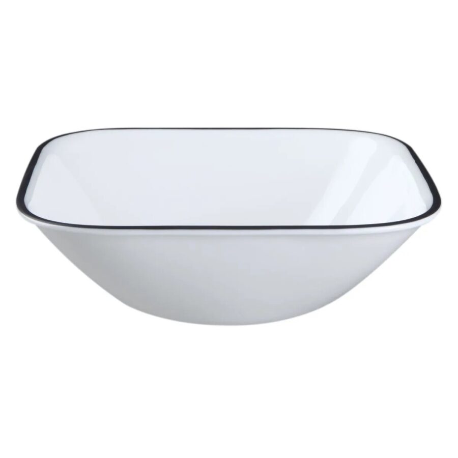 בול למרק מרובע 650 מ"ל פס שחור  מבית Corning Corelle תוצרת ארצות הברית
