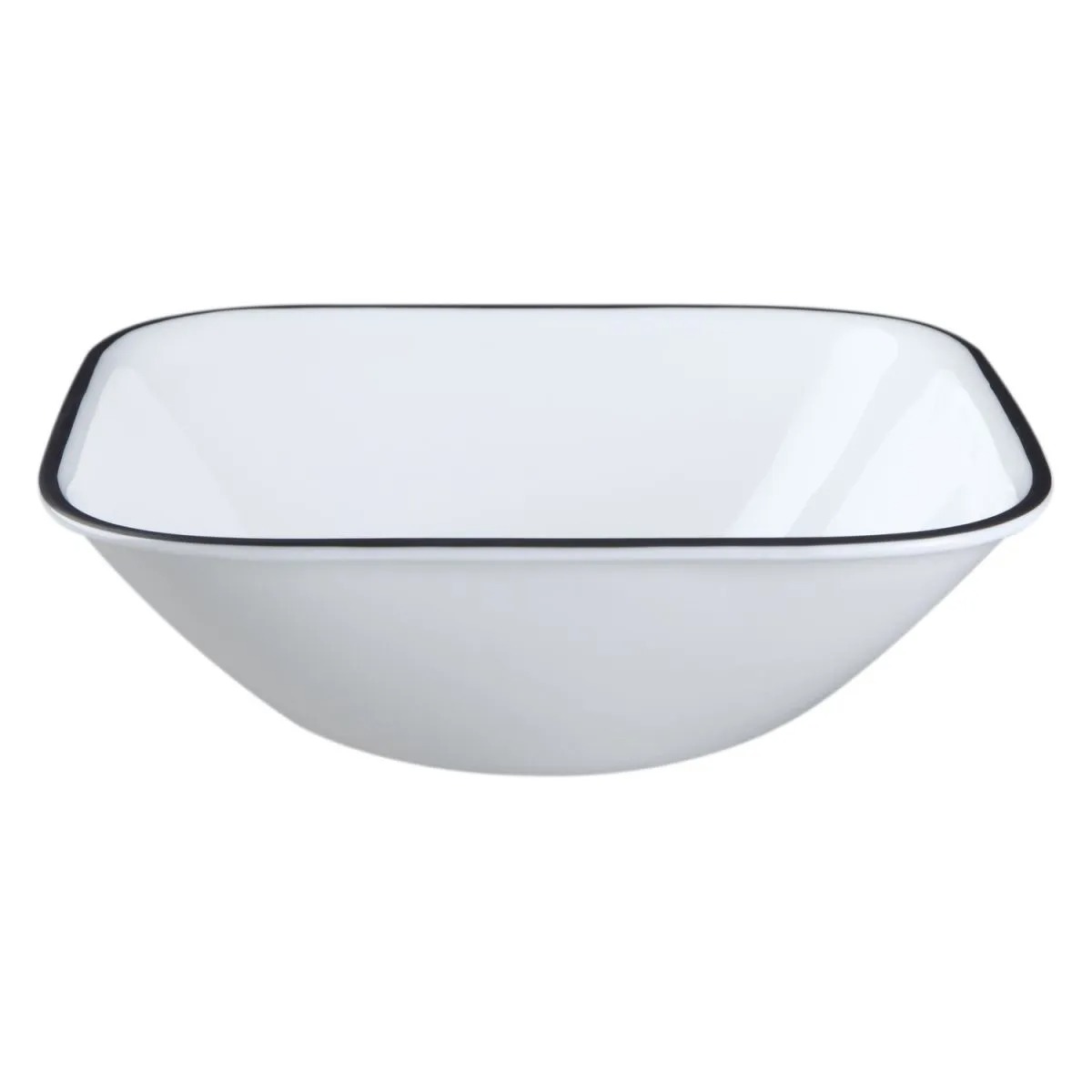 בול למרק מרובע 650 מ”ל פס שחור  מבית Corning Corelle תוצרת ארצות הברית