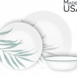 סט צלחות 18 חלקים, Solar Print מבית Corning Corelle תוצרת ארצות הברית