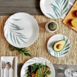 סט צלחות 18 חלקים, Solar Print מבית Corning Corelle תוצרת ארצות הברית