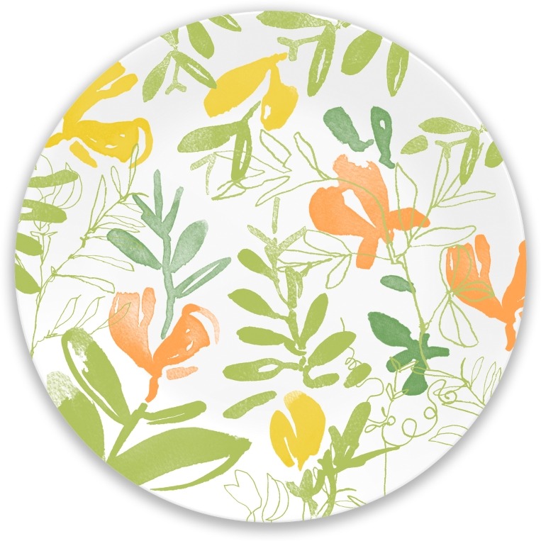 צלחת מנה ראשונה 21.5 ס”מ Contemporary Fruit מבית Corning Corelle תוצרת ארצות הברית