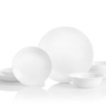סט 18 חלקים צלחת עוגה, Winter Frost White  מבית Corning Corelle תוצרת ארצות הברית