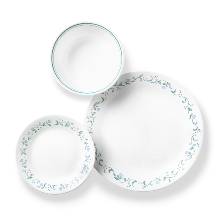 סט 18 חלקים צלחת עוגה, Country Cottage  מבית Corning Corelle תוצרת ארצות הברית