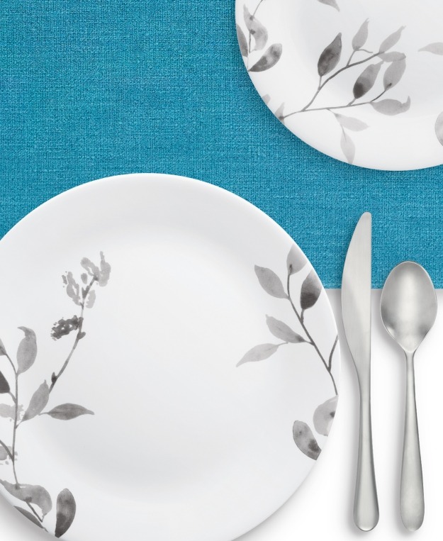 צלחת מנה עיקרית 26 ס"מ, Misty Leaves מבית Corning Corelle תוצרת ארצות הברית