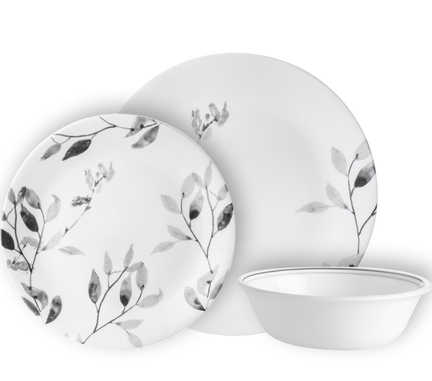 סט 12 חלקים, Misty Leaves מבית Corning Corelle תוצרת ארצות הברית