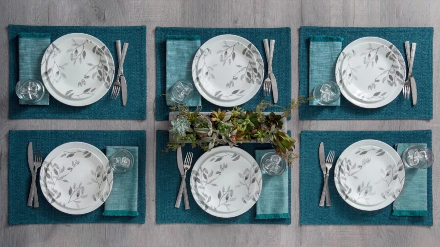 סט 12 חלקים, Misty Leaves מבית Corning Corelle תוצרת ארצות הברית