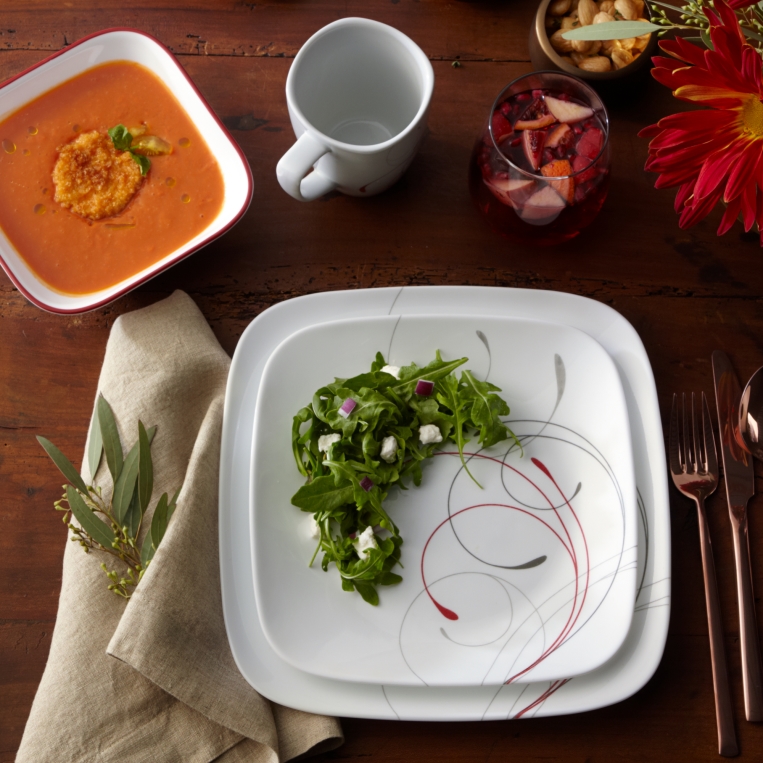 סט 18 חלקים, Splendor Square  מבית Corning Corelle תוצרת ארצות הברית