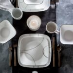סט 18 חלקים, Simple Lines מבית Corning Corelle תוצרת ארצות הברית