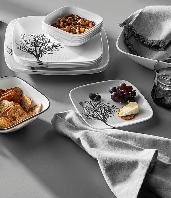 סט 18 חלקים, Timber Shadows  מבית Corning Corelle תוצרת ארצות הברית