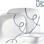 סט 18 חלקים, Lia Square מבית Corning Corelle תוצרת ארצות הברית