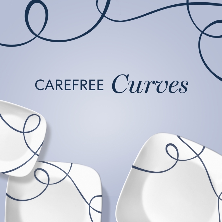 סט 18 חלקים, Lia Square מבית Corning Corelle תוצרת ארצות הברית