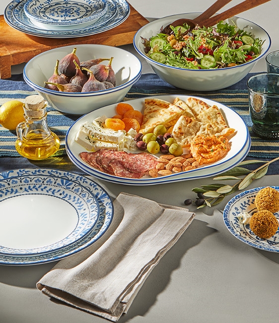 צלחת מנה ראשונה 21.5 ס"מ, Portofino מבית Corning Corelle תוצרת ארצות הברית
