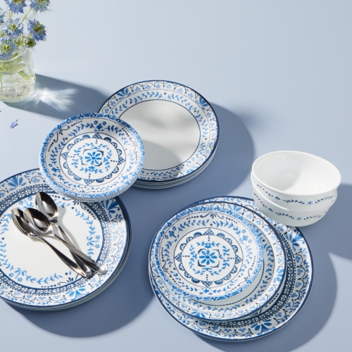 צלחת מנה ראשונה 21.5 ס"מ, Portofino מבית Corning Corelle תוצרת ארצות הברית