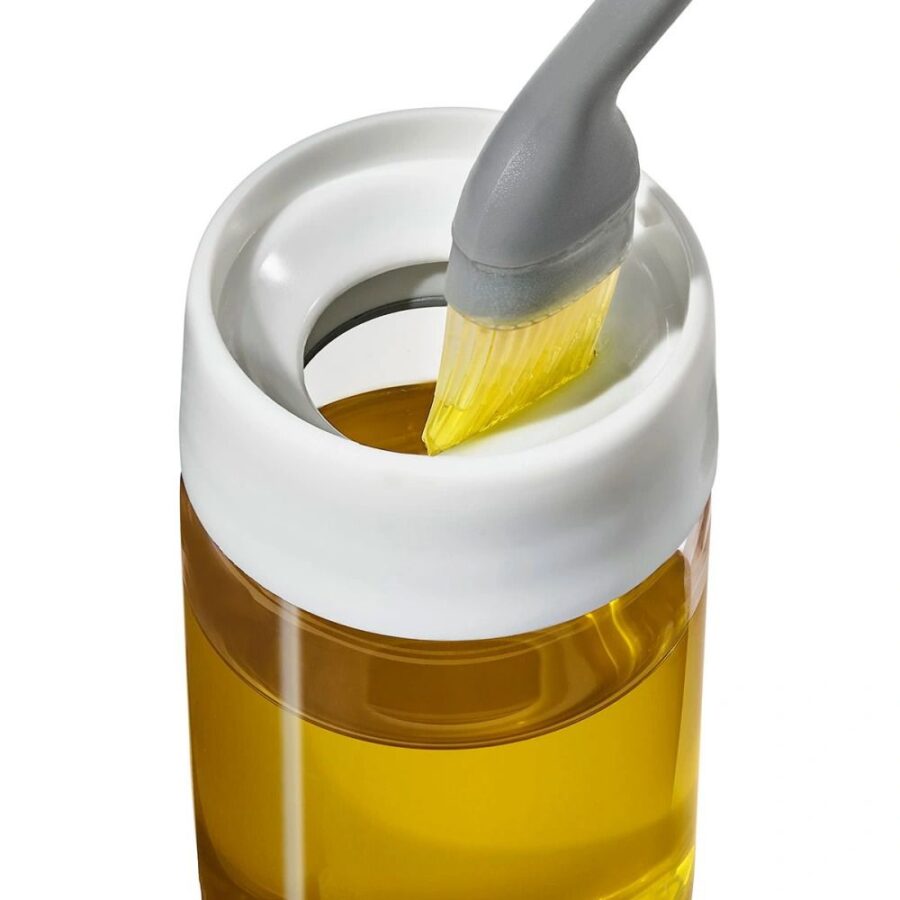 בקבוק זכוכית לשמן עם מברשת OXO