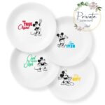 צלחת מנה ראשונה  21.5 ס"מ מבית    mickey Corning Corelle תוצרת ארצות הברית