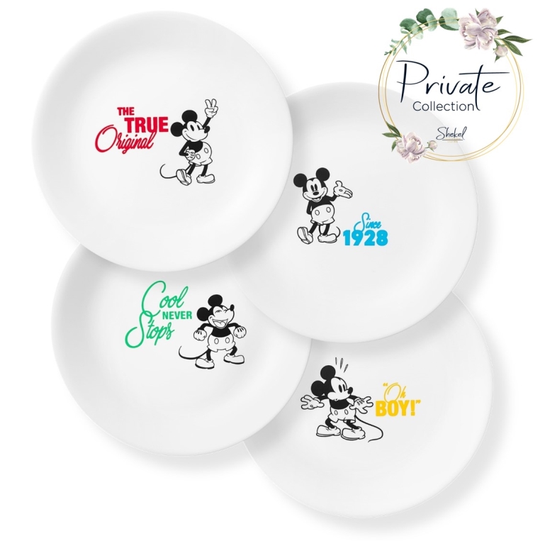 צלחת מנה ראשונה  21.5 ס"מ מבית    mickey Corning Corelle תוצרת ארצות הברית