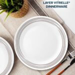 צלחת מנה ראשונה 21.5 ס"מ, Brushed Silver מבית Corning Corelle תוצרת ארצות הברית