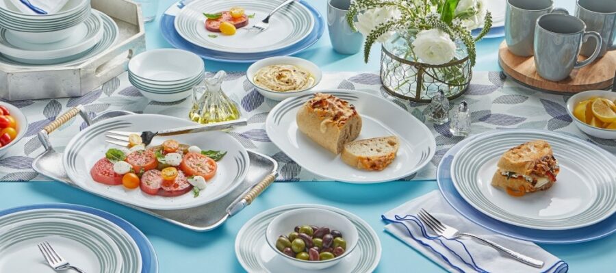 צלחת מנה עיקרית, Brushed Silver מבית Corning Corelle תוצרת ארצות הברית