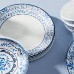 סט צלחות 18 חלקים, Spring Blossom Green מבית  Corning Corelle תוצרת ארצות הברית