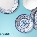 סט צלחות 24 חלקים, Country Cottage מבית Corning Corelle תוצרת ארצות הברית