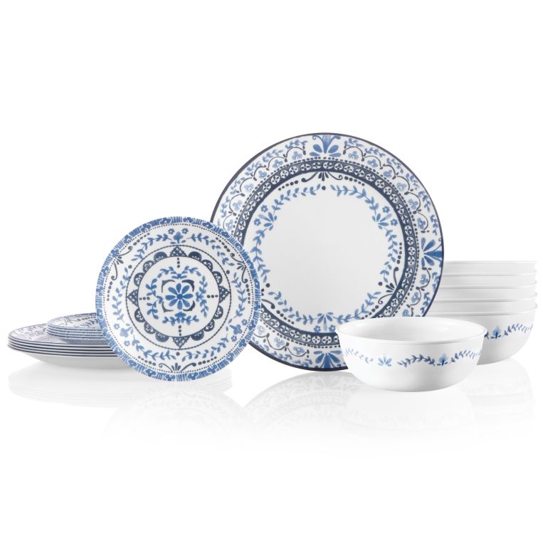 סט 12 חלקים, Misty Leaves מבית Corning Corelle תוצרת ארצות הברית