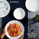 צלחת מנה ראשונה פרחים 21.5 ס"מ  Botanical מבית Corning Corelle תוצרת ארצות הברית