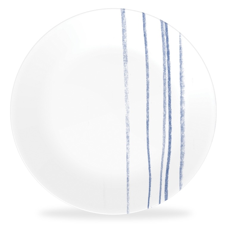 צלחת מנה ראשונה פסים 21.5 ס"מ Botanical Stripes מבית Corning Corelle תוצרת ארצות הברית