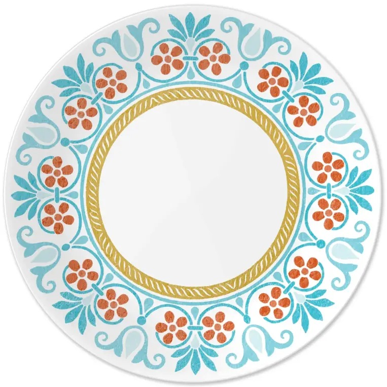 צלחת מנה ראשונה 21.5 ס”מ, Terracotta Dreams  מבית Corning Corelle תוצרת ארצות הברית