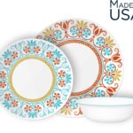 סט צלחות 12 חלקים Terracotta Dreams מבית Corning Corelle תוצרת ארצות הברית