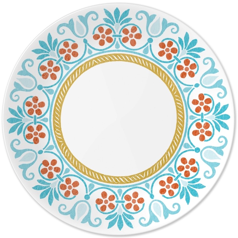 סט צלחות 12 חלקים Terracotta Dreams מבית Corning Corelle תוצרת ארצות הברית