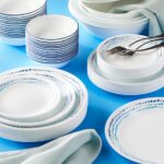 סט צלחות 24 חלקים, Ocean Blues מבית Corning Corelle תוצרת ארצות הברית