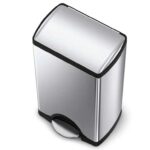 פח דוושה מלבני, נירוסטה 38 ל’-simplehuman