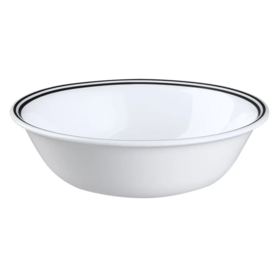 בול למרק 532 מ"ל פס שחור כפול מבית Corning Corelle תוצרת ארצות הברית