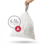 30 שקיות מסוג A, לפח 4.5 ל’ simplehuman