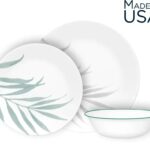 סט צלחות 12 חלקים, Solar Print מבית Corning Corelle תוצרת ארצות הברית
