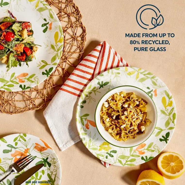 סט 18 חלקים, Contemporary Fruit  מבית Corning Corelle תוצרת ארצות הברית