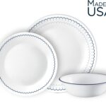 סט 18 חלקים, Caspian  מבית Corning Corelle תוצרת ארצות הברית