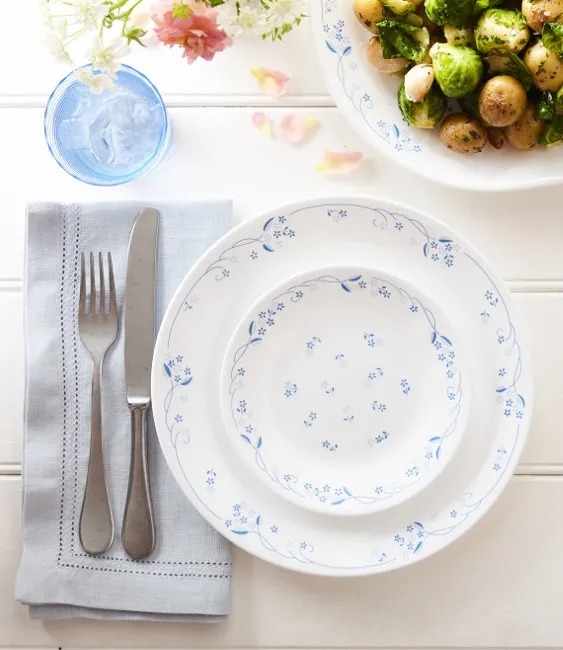 צלחת עוגה 17 ס"מ, Provincial Blue  מבית Corning Corelle תוצרת ארצות הברית
