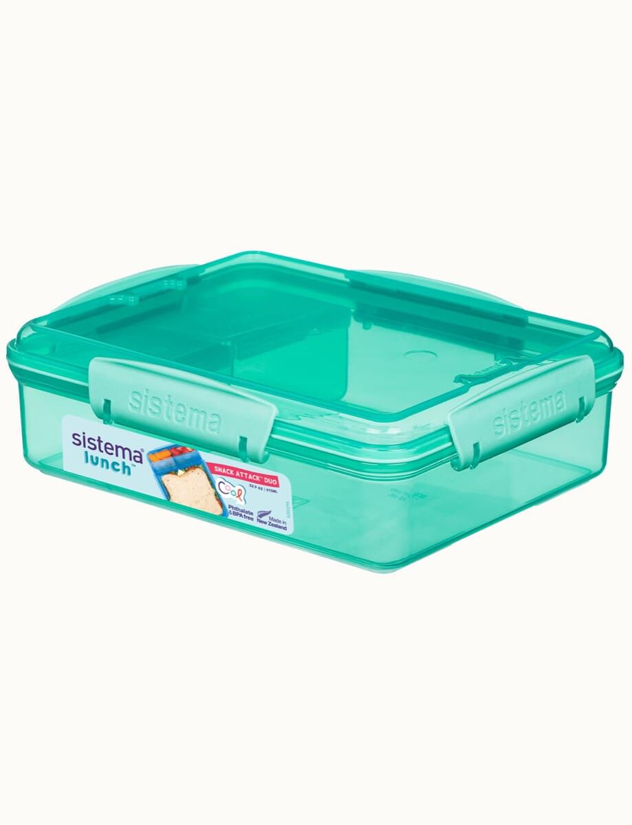 קופסת אוכל  975 מ”ל בצבע טורקיז SISTEMA