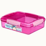 קופסת אוכל  975 מ”ל בצבע ורוד SISTEMA