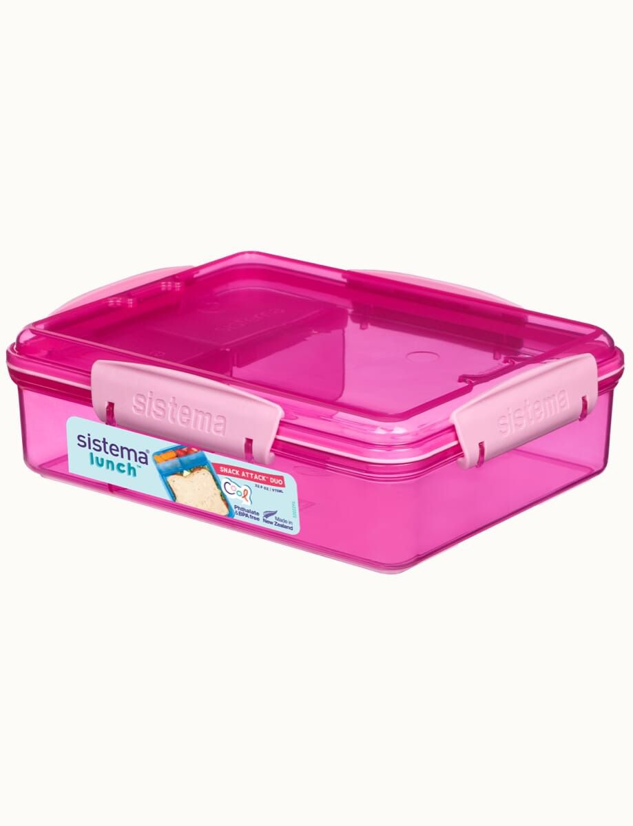 קופסת אוכל  975 מ”ל בצבע ורוד SISTEMA