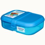 קופסת אוכל מחולקת 1.1 ליטר צבע כחול SISTEMA