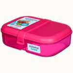 קופסת אוכל מחולקת 1.1 ליטר צבע ורוד SISTEMA