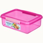 קופסת אוכל מלבנית 2 ליטר צבע ורוד SISTEMA