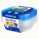 מארז 4 אחסוניות מרובעות 669 מ”ל SISTEMA