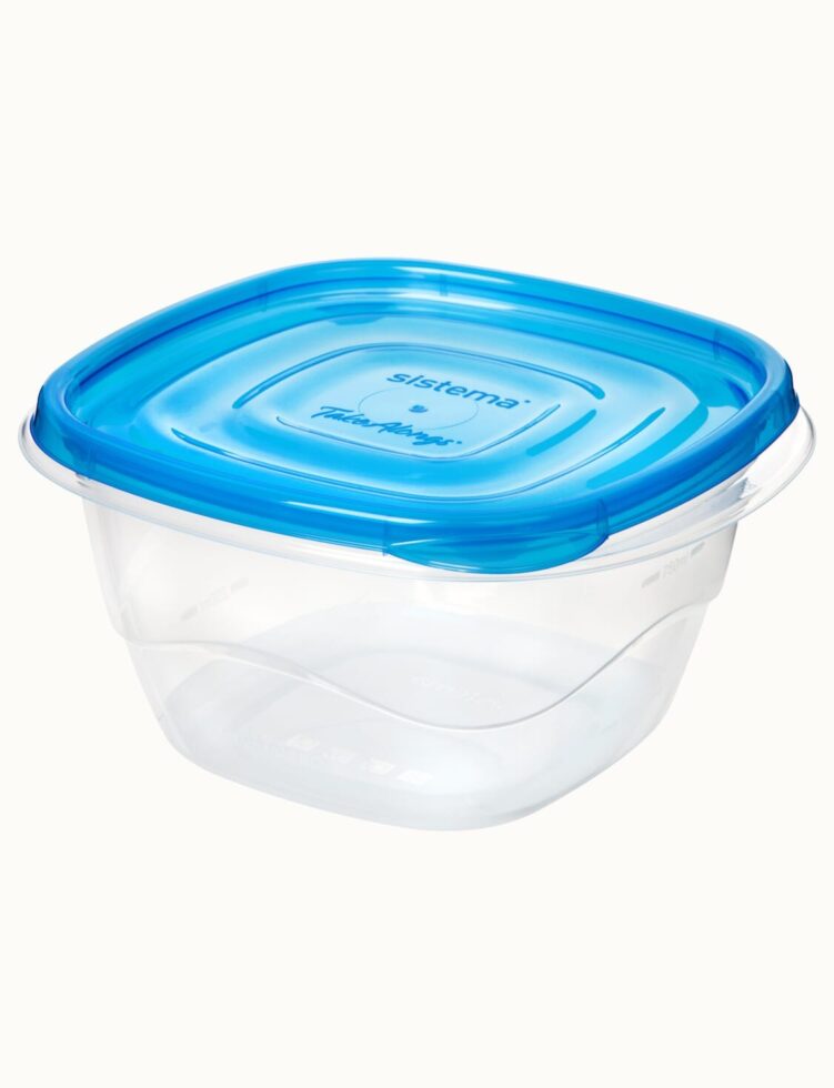 מארז 4 אחסוניות מרובעות גבוהות 1.2 ליטר SISTEMA