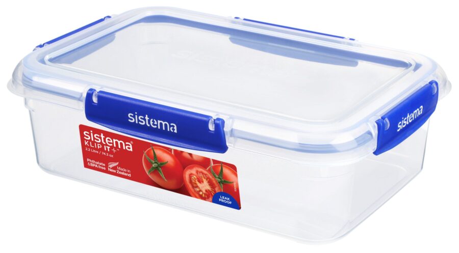 מיכל  אחסון הרמטי מלבני 2.2 ליטר מסדרת Sistema – KLIP IT Plus
