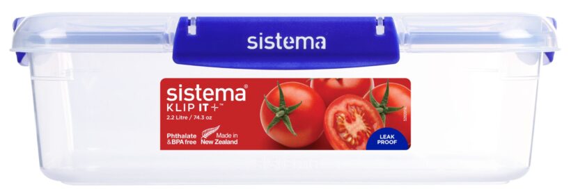 מיכל  אחסון הרמטי מלבני 2.2 ליטר מסדרת Sistema - KLIP IT Plus